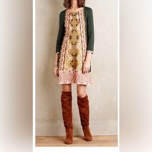 Anthropologie Multicolor Patterned  Dress